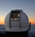 This is the PS1 Observatory on Haleakala, Maui just before sunrise.