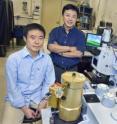 Yongmin Liu (left) Xiang Zhang and Thomas Zentgraf used sophisticated compuer modeling to develop a "transformational plasmon optics" technique that may open the door to practical integrated, compact optical data-processing chips. Yongmin Liu (left) Xiang Zhang and Thomas Zentgraf used sophisticated compuer modeling to develop a "transformational plasmon optics" technique that may open the door to practical integrated, compact optical data-processing chips.