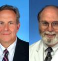 From left to right, Ronald J. Falk, M.D. and Charles Jennette, M.D., are both of the University of North Carolina at Chapel Hill.