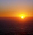 This is a sunset over the Pacific Ocean as seen from Highway 1 south of Monterey, Calif. LBNL's Marie Mayer, who took the photo, calls sunlight and water "two sustainable resources to power our world."