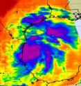 Infrared imagery from NASA's AIRS instrument captured Tropical Storm Hermine right after she formed on Sept. 6 at 19:53 UTC (3:53 p.m. EDT), showed strong convection and strong, high thunderstorms (Purple) around the center of circulation indicating an organized tropical storm.