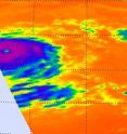 NASA's Aqua satellite captured an infrared image of Hurricane Igor on Sept. 12 at 15:53 UTC (1:53 p.m. EDT). At that time it showed strong convection and powerful thunderstorms around its center (purple) with cold cloud top temperatures between -76F to -94 Fahrenheit! Igor's eye is also clearly seen in this infrared image.