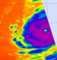 NASA's Aqua satellite AIRS instrument captured an infrared image of the western half of Hurricane Igor's clouds temperatures on Sept. 14 at 1723 UTC (1:23 p.m. EDT) that continued to show strong convective activity in his center as indicated by high thunderstorms (in purple) that were as cold as -63F.