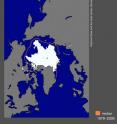 Arctic sea ice reached what appears to be the lowest 2010 extent, making it the third lowest extent in the satellite record.