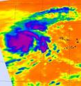 This infrared image of Tropical Storm Lisa from the AIRS instrument aboard NASA's Aqua satellite shows that the strongest convection, highest thunderstorms and heaviest rainfall on Sept. 20 at 15:05 UTC (11:05 a.m. EDT) were concentrated in the system's center (purple) and there were bands of thunderstorms surrounding the center. Those cloud top temperatures were as cold as -94 Fahrenheit, indicating strong thunderstorms.