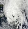 This visible image of Hurricane Igor over Newfoundland, Canada was captured by the MODIS instrument on NASA's Terra satellite on Sept. 21 at 14:15 UTC (10:15 a.m. EDT). Igor strengthened and an eye reappeared in this image.