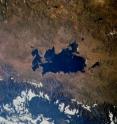 This is Lake Titicaca viewed from space. Its outline may look very different in the future.