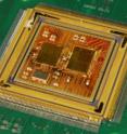 This close-up image shows a remote electronics unit 16-channel sensor interface, developed for NASA using silicon-germanium microchips by an 11-member team led by Georgia Tech.