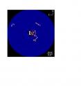 This image of HR 8799e obtained at the Keck II telescope, refined using NRC’s adaptive optics system, shows all four confirmed planets.  Arrows illustrate possible planet orbital motions for the next ten years.