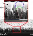 Researchers at Rensselaer Polytechnic Institute developed an entirely new type of nanomaterial that could enable the next generation of high-power rechargeable lithium (Li)-ion batteries for electric automobiles, laptop computers, mobile phones and other devices. The material, called a "nanoscoop" because it resembles a cone with a scoop of ice cream on top, is shown in the above scanning electron microscope image. Nanoscoops can withstand extremely high rates of charge and discharge that would cause today's Li-ion batteries to rapidly deteriorate and fail.