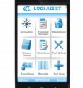 Truck drivers can develop their occupational skills with the LogiAssist system, for example using a smart phone.