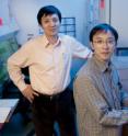 Professor Liqun Luo, left, in his lab with post doctoral fellow Kazunari Miyamichi who is the lead author on the paper to be published in Nature magazine.