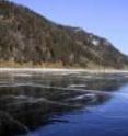 This is Lake Baikal in winter.