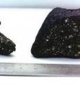 This is a portion of the asteroidal meteorite CR2 Grave Nunataks (GRA) 95229. A study published this week in the <i>Proceedings of the National Academy of Sciences</i> shows that researcher Sandra Pizzarello of Arizona State has discovered a high concentration of ammonia in this meteorite that could account for a sustained source of reduced nitrogen essential to the chemistry of life.