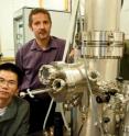 Jiamin Xue, Philippe Jacquod and Brian LeRoy (left to right) with the scanning tunneling microscope they use to study graphene, the thinnest material on Earth.