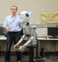 Georgia Tech Ph.D. student Michael Gielniak is working to allow robots like Simon to move in a way that's similar to humans, so that people will be comfortable interacting with robots.