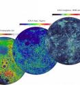 LOLA data give us three complementary views of the near side of the moon: the topography (left) along with new maps of the surface slope values (middle) and the roughness of the topography (right). All three views are centered on the relatively young impact crater Tycho, with the Orientale basin on the left side.

The slope magnitude indicates the steepness of terrain, while roughness indicates the presence of large blocks, both of which are important for surface operations.

Lunar topography is the primary measurement being provided, while ancillary datasets are steadily being filled in at the kilometer scale.