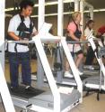 For the University of Maryland Parkinson's exercise trial, study participants walked on treadmills three times a week for three months. The training took place at the Baltimore VA Medical Center.
