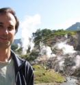 Albert Colman, assistant professor in geophysical sciences, researches a class of bacteria that consumes the carbon monoxide both produced by other microbes and derived from the volcanic gases bubbling up in the hot springs in eastern Siberia’s Kamchatka Peninsula.