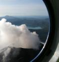 The summit of Karymsky Volcano stands at 5,000 feet, and it regularly sends ash to elevations of 25,000 feet and beyond. These eruptions are monitored both for scientific reasons and because the plumes of ash and dust pose a threat to commercial aviation.