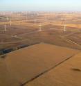 This is a large wind farm in northern Indiana. This is a large wind farm in northern Indiana.