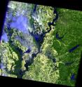 This is a Landsat 5 image of the Mississippi River in the Memphis, Tenn., area on May 10, 2011.