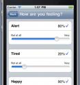 Teachers use the i-Pod Touch to monitor their stress at work.
