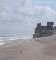 Rising seas lap at the house in "Nights in Rodanthe," filmed during the field work.