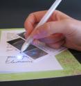 University of Illinois engineers developed a pen with conductive silver ink that can write electric circuits and interconnects directly on paper and other surfaces.