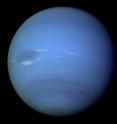 This is the planet Neptune as seen by the Voyager 2 spacecraft in 1989.