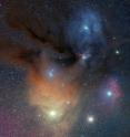 The colorful Rho Ophiuchi star formation region, about 400 light-years from Earth, contains very cold (around -250 degrees Celsius), dense clouds of cosmic gas and dust, in which new stars are being born. The clouds are mostly made of hydrogen, but contain traces of other chemicals, and are prime targets for astronomers hunting for molecules in space. Astronomers using the APEX telescope to observe this region discovered hydrogen peroxide molecules in interstellar space for the first time, in the area marked with the red circle.

This is also a rich region for amateur observations. Rho Ophiuchi itself is the bright star near the top of the image. The bright yellowish star in the bottom left is Antares, one of the brightest stars in the sky. Below and to Antares’ right is the globular cluster Messier 4.

This image of the region was obtained from the Paranal Observatory by observing with a 10-cm Takahashi FSQ106Ed f/3.6 telescope and a SBIG STL CCD camera, using a NJP160 mount. Images were collected through three different filters (B, V and R) and then stitched together. It was originally created as part of ESO’s Gigagalaxy Zoom project.