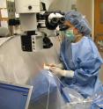 This images shows Dr. Siegfried performing glaucoma surgery. This images shows Dr. Siegfried performing glaucoma surgery.