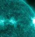 An X-class flare began at 3:48 AM EDT on August 9, 2011 and peaked at 4:05 AM. The flare burst from sun spot region AR11263, before it rotated out of view. The image here was captured by NASA's Solar Dynamics Observatory in extreme ultraviolet light at 131 Angstroms.