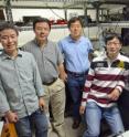 From left Yongmin Liu, Xiang Zhang, Peng Zhang, and Sheng Wang were part of a team that developed the first technique for dynamically controlling plasmonic Airy beams without the need of waveguides and other permanent structures.