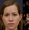 This figure shows the kind of stimuli used in the study: whole faces (left) and only partly revealed faces.  According to the researchers, the surprising finding was that although neurons respond most strongly to seeing the whole face, they actually respond much less to the middle panel than to the far right panel, even though the middle panel is more similar to the whole face.