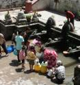 This is a water spout in Kathmandu, Nepal.