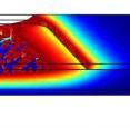 This snapshot of 3-D temperature distribution within superconductive YBCO tape during a quench illustrates that the temperature gradient can be very high locally, thus requiring the multiscale modeling approach Schwartz's team developed.