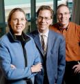University of Illinois professors, from left, Nancy Sottos, Scott White and Jeffrey Moore applied their experience in self-healing polymers to electrical systems, developing technology that could extend the longevity of electronic devices and batteries.
