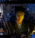 Rice University graduate student Shuzhen Ye used an ultraviolet laser to create a Rydberg atom in order to study the orbital mechanics of electrons.