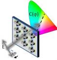 The color output of a new type of optical filter created at Harvard depends on the polarization of the incoming light.