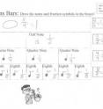 This is a worksheet from an innovative curriculum that uses musical notes and rhythm exercises to teach fractions to third-grade students. The program was devised by San Francisco State University Professor Sue Courey and is the subject of a new study published in <i>Educational Studies in Mathematics</i>.