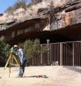 This is the surveying area outside Wonderwerk Cave, South Africa.