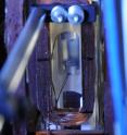 JILA's superradiant laser traps 1 million rubidium atoms in a space of about 2 centimeters between two mirrors. The atoms synchronize their internal oscillations to emit laser light. JILA's superradiant laser traps 1 million rubidium atoms in a space of about 2 centimeters between two mirrors. The atoms synchronize their internal oscillations to emit laser light.