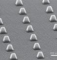 This is an electron micrograph showing arrays of indefinite optical cavities comprised of silver/germanium multilayers.