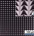 Patterning like this is used to increase the current output from the triboelectric generator.