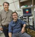 Alex Zettl (left) and Will Regan can make low-cost, high efficiency solar cells from virtually any semiconductor material.