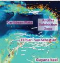 This is a tectonic map of the southeastern Caribbean with shear-wave splitting measurements This is a tectonic map of the southeastern Caribbean with shear-wave splitting measurements