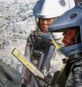 This image shows a "2001, A Space Odyssey" artwork.