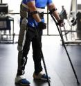 Brian Shaffer, who is paralyzed from the waist down, has been helping engineers from Vanderbilt's Center for Intelligent Mechatronics test and improve their exoskeleton design.