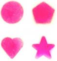 Bioengineers at Harvard pushed pink squares, hearts, and stars through a syringe to demonstrate the versatility and robustness of their gel.